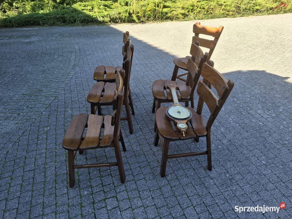 krzesła dębowe Mierzęcice sprzedam