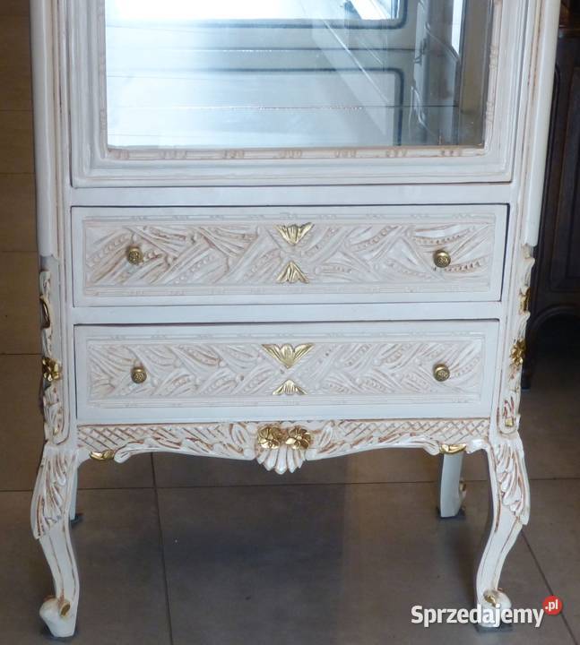 Witryna ludwikowska ecru sklep Dąbrowa Górnicza Antyki, Sztuka, Kolekcje śląskie sprzedam