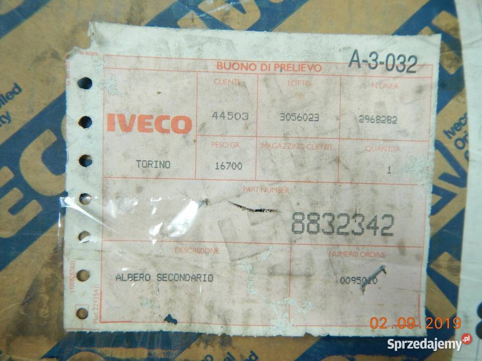WAŁEK SKRZYNI BIEGÓW FIAT OM 180 190 260 ASO
