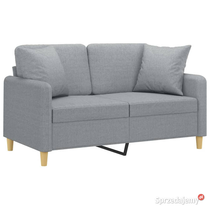 2osobowa sofa z poduszkami jasnoszara 120 Warszawa