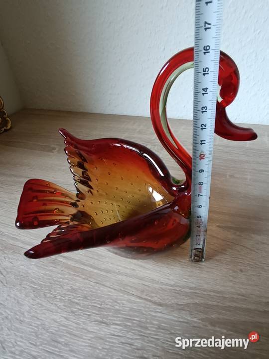 Szkło murano łabędź Porcelana i szkło Gorlice