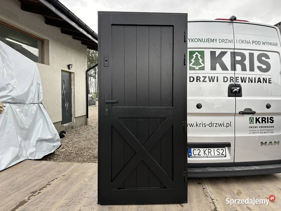 Drzwi zewnętrzne drewniane białe ANGIELSKIE Drzwi zewnętrzne