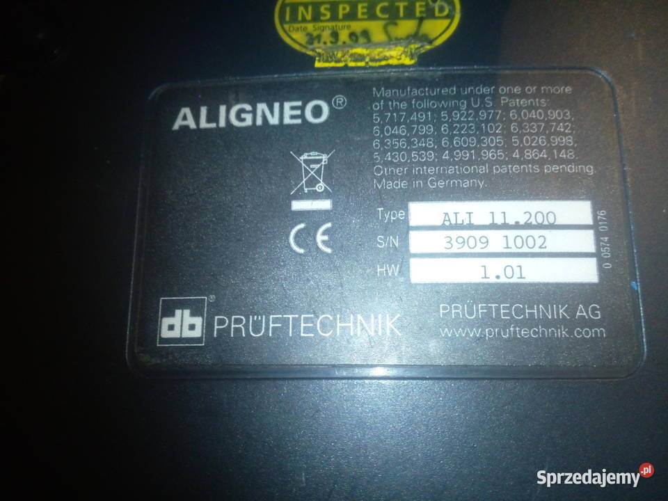 ALIGNEO ALI11200 Pruftechnik laserowy przyrząd Lipiany sprzedam