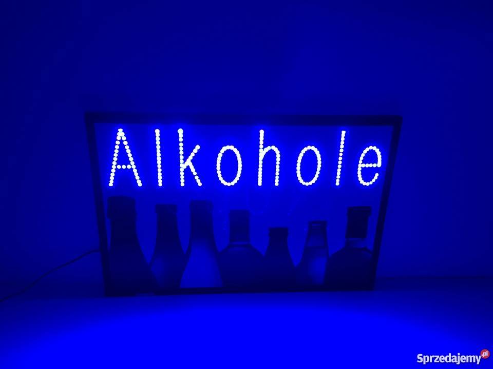 Reklama LED neon91x 61 zewnętrzna ALKOHOLE mazowieckie Pomiechówek
