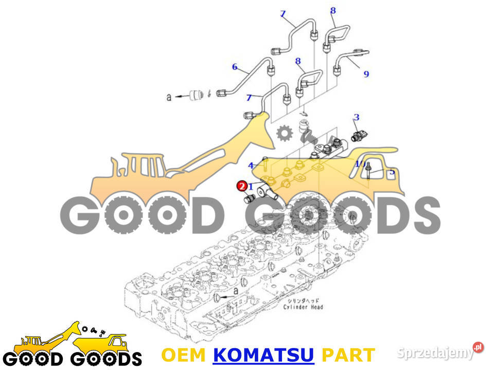 KOMATSU ZAWÓR CIŚNIENIA PALIWA 6755711410 Władysławów sprzedam