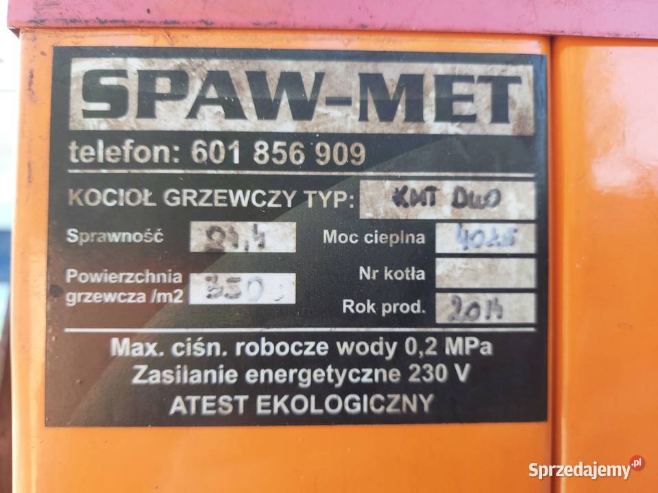 Piec stalmet 40 KW piec używany sprawny małopolskie Wadowice