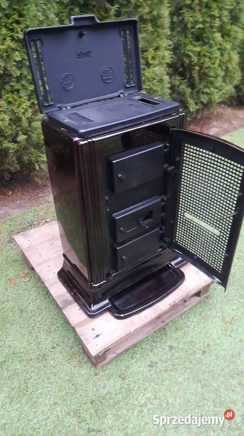 Piec koza żeliwny szamot emaliowany buderus wielkopolskie Garby