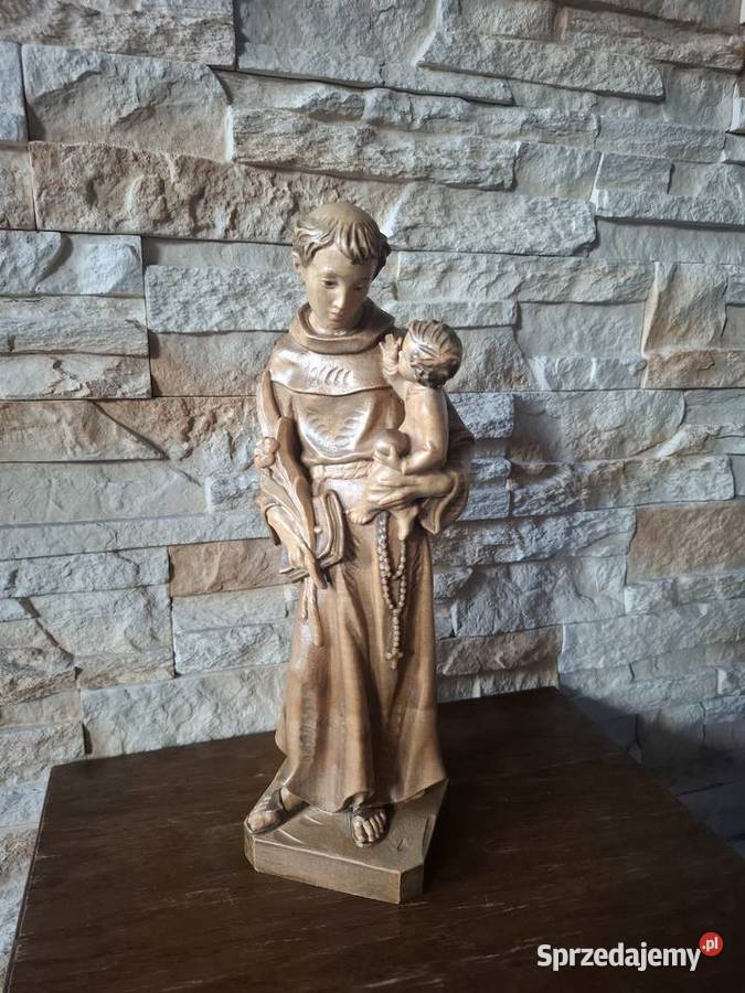 Rzeźba z drewna ŚwAntoni Patron Zagubionych i małopolskie Lubień