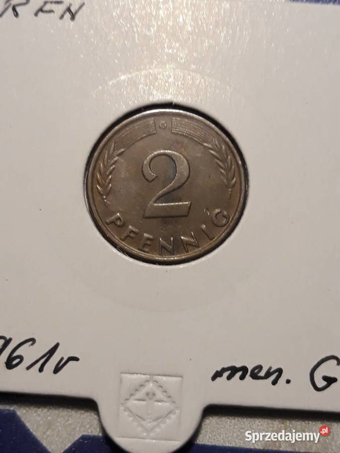 2 Fennigi RFN 1961 rmen Gokoło mennicze Konin