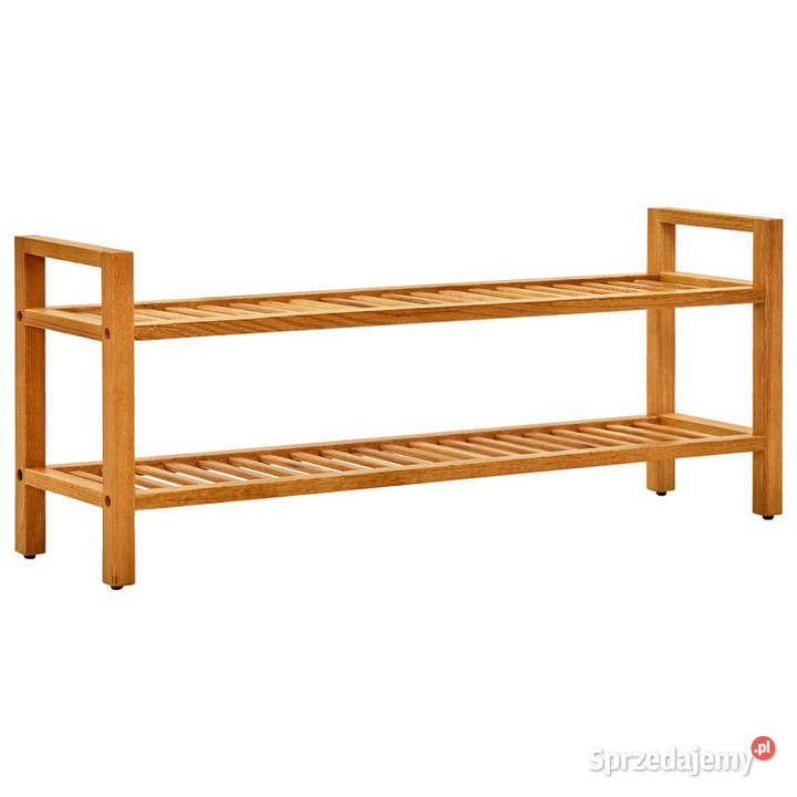 Stojak na buty z 2 półkami 100x27x40 lite drewno sprzedam