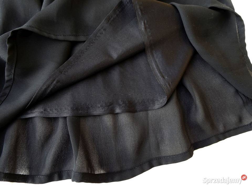 Czarna Zwiewna spódnica wizyta impreza 42 44 Rozmiar 42(XL) Spódnice i sukienki małopolskie