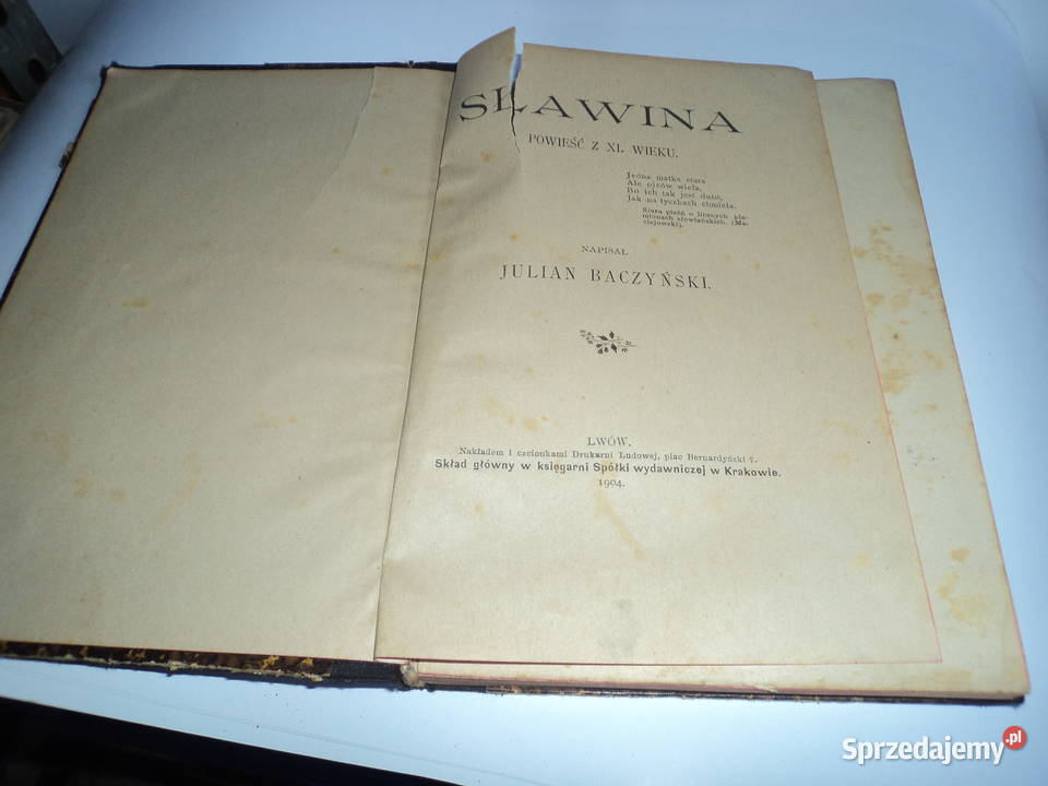 Sławina Julian Baczyński 1904r Nowy Sącz