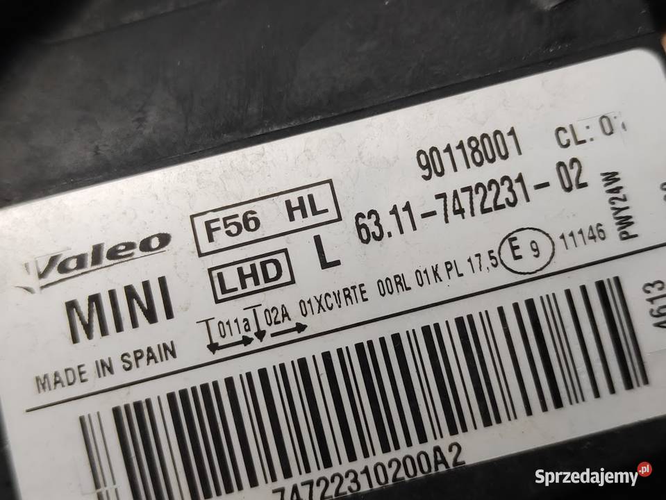 Lampa Lewy Przód Przednia Lewa LED Mini One Pleszew sprzedam
