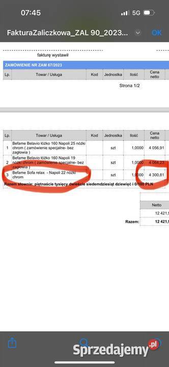 Kanapa modułowa wysoka jakość tkaniny Napoli