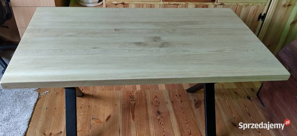 Stół dębowy loftowy industrialny pokój jadalnia Balin