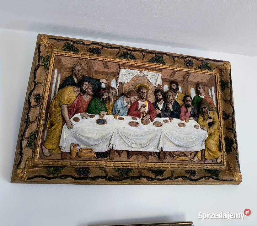 Stary obraz Wielkanoc Ostatnia wieczerza Ruda Śląska