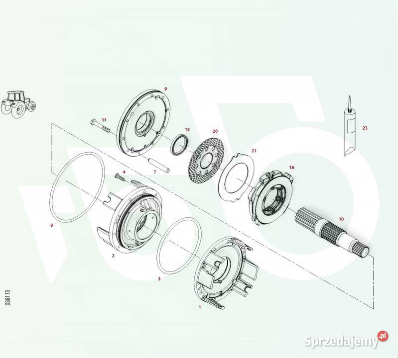 Hamulce tył 934152010042 FENDT 936 VARIO Pozostałe Wilkowo