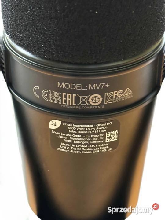 Mikrofon Shure MV7 USBC XLR Zestaw z podstawką i warmińsko-mazurskie Elbląg