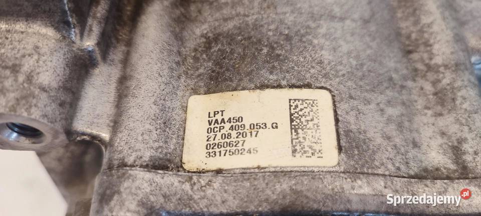 VW TIGUAN II REDUKTOR SKRZYNI BIEGÓW 0C9409053G osobowe