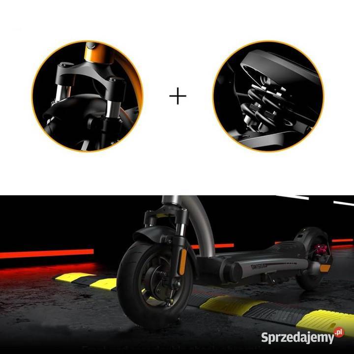 Składana hulajnoga elektryczna żółta Hikkerboy Hulajnogi elektryczne