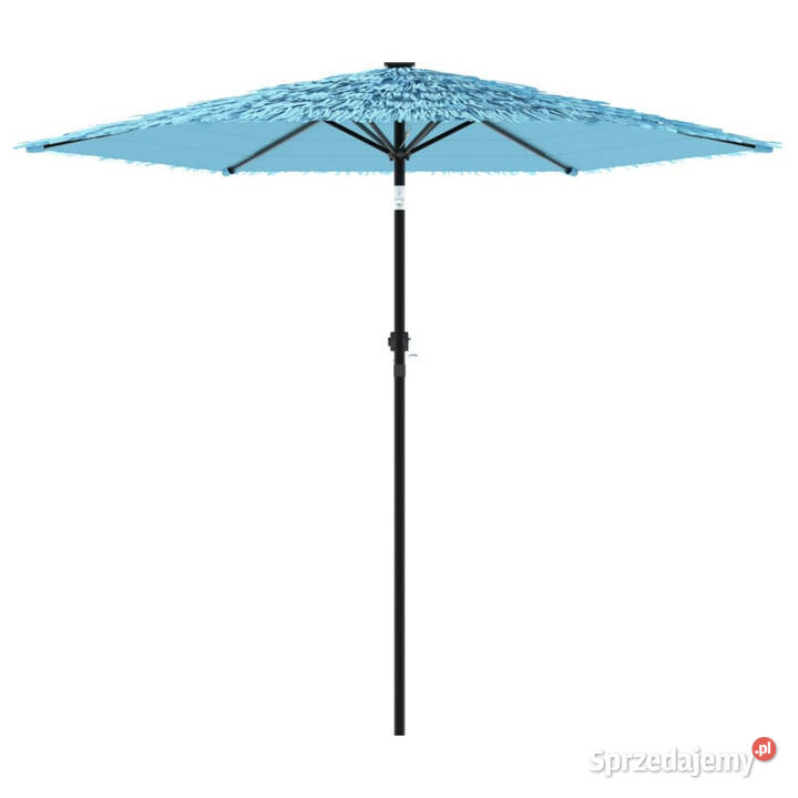 Parasol ogrodowy na stalowym słupku niebieski sprzedam
