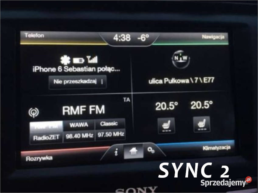 Ford SYNC 1, 2, 3 spolszczenie nawigacji radio USA MAPY