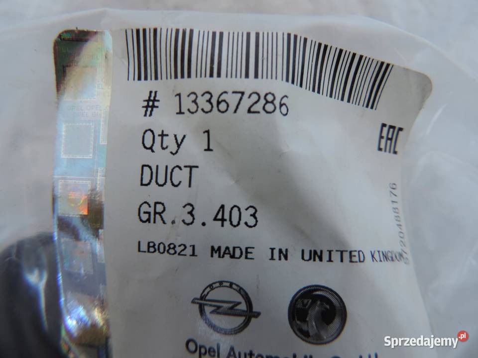 OPEL ASTRA K 16 CDTI RURA DOLOT POWIETRZA NOWA