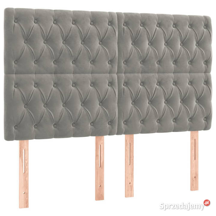 Łóżko kontynentalne z materacem i LED szare 128cm Warszawa