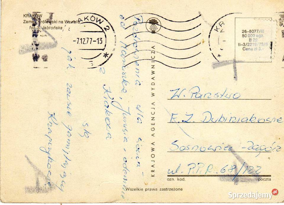 KRAKÓW ZAMEK KRÓLEWSKI Krynki sprzedam