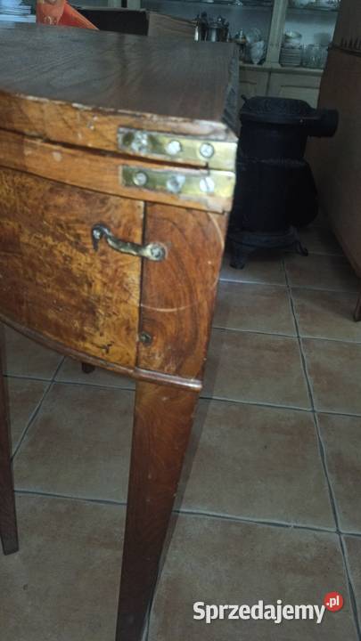 Antyk Konsola Stolik Składany Blat owalny pomorskie Gdańsk