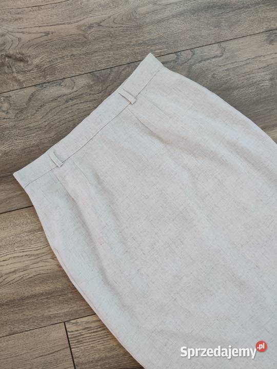 Lniana spódnica Ołówkowa Jessica Reid Vintage 38 sprzedam