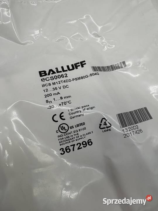 Balluff BCS0062 BCS M12T4D2PSM80GS04G Czujnik Pozostałe sprzedam