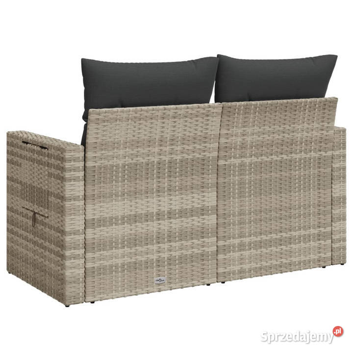 Sofa ogrodowa z poduszkami 2osobowa jasnoszara sprzedam