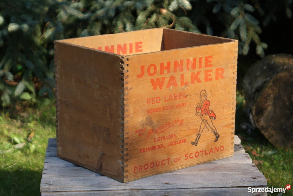 Stara drewniana skrzynka Johnnie Walker lata Warszawa