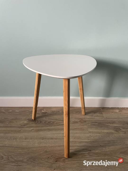 Stolik kawowy biały skandynawski 40x40 na 3 kujawsko-pomorskie
