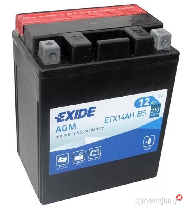 Akumulator motocyklowy EXIDE ETX14AHBS YTX14AHBS