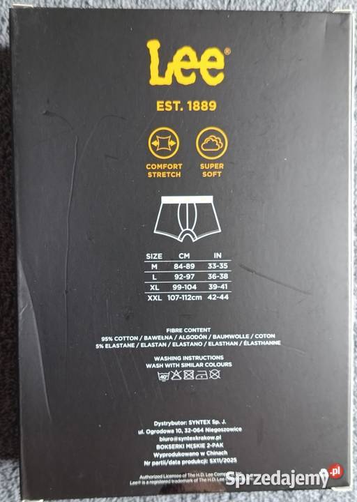 LEE bokserki męskie 2pak rozmiar XL 99104 95 Ełk sprzedam