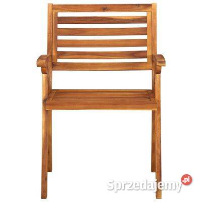 vidaXL Krzesła ogrodowe 8 lite drewno