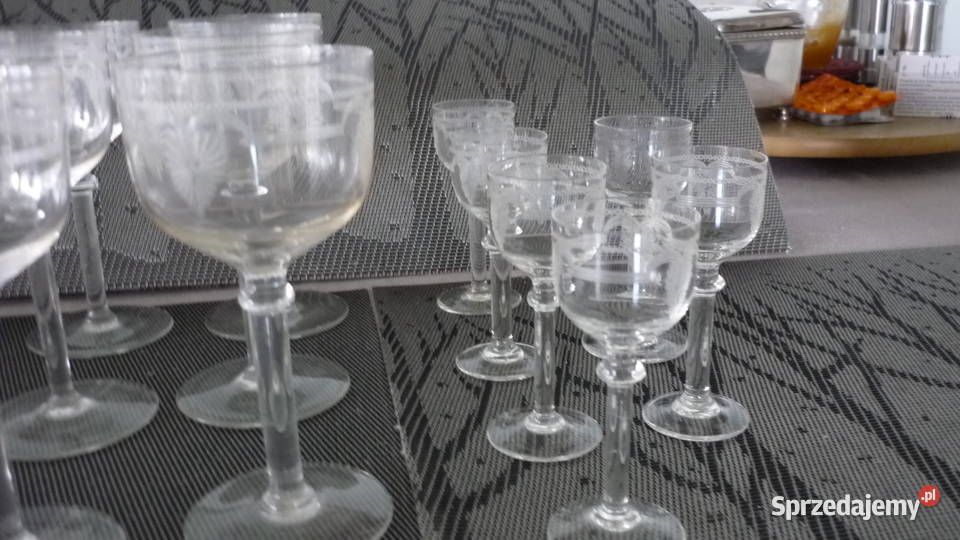 Zestaw szklanek i kieliszków szlifowanych przezroczysty Katowice