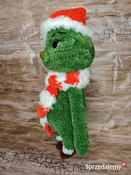 Maskotka Grinch na szydełku