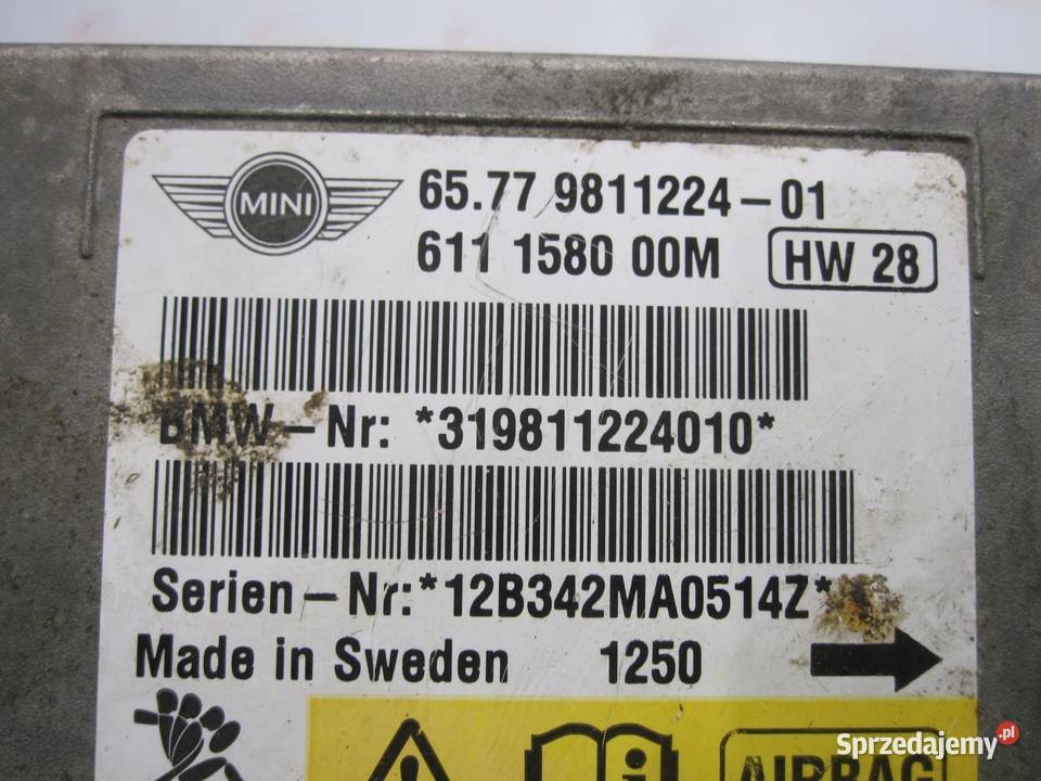 MINI R55 R56 R57 moduł sensor AIRBAG 9811224 Kielce