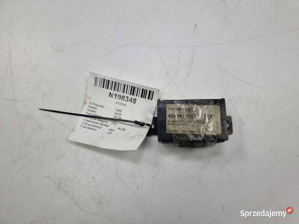 MODUŁ AUDI A8 D2 ALARMU 4D0951173C Lipno