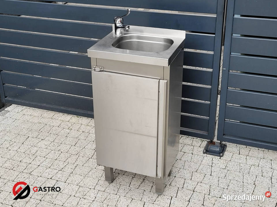 Zlew z szafką ze stali nierdzewnej 420x325x890 Gastronomia