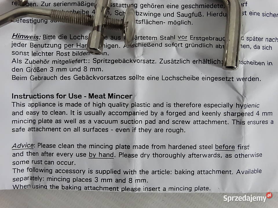 Maszynka do mielenia Westmark Idealna do Biłgoraj
