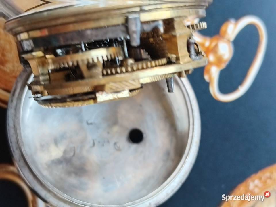 J Miller Srebrny zegarek kieszonkowy 1760 Wagowo