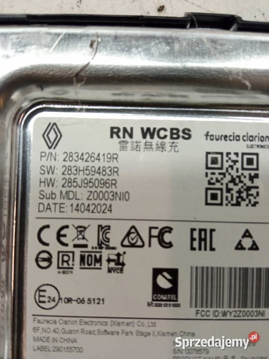 MODUŁ ŁADOWARKA INDUKCYJNA 283426419R Dacia osobowe