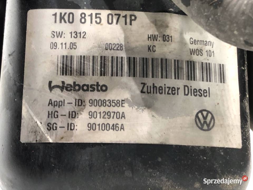 WEBASTO VW TOURAN Minivan 19 0310 osobowe sprzedam