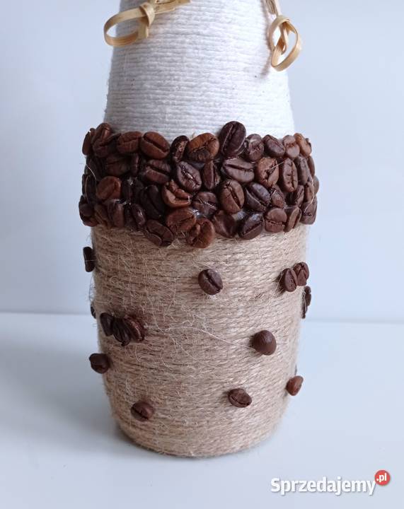 Butelka ręcznie zdobiona Coffe 750 ml Dekoracja Katowice