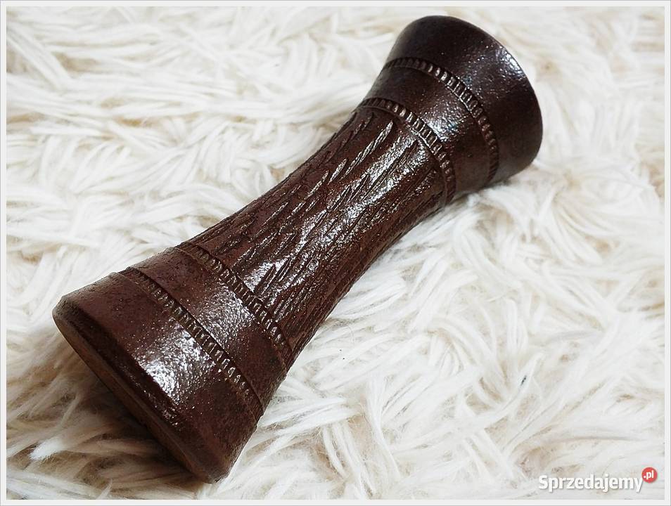 Stary świecznik wazonik ceramiczny z lat 6070 z Żary