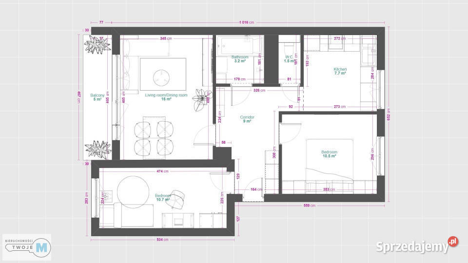 Sprzedaż mieszkania Kielce 5877m2 3pok Rok budowy 1980